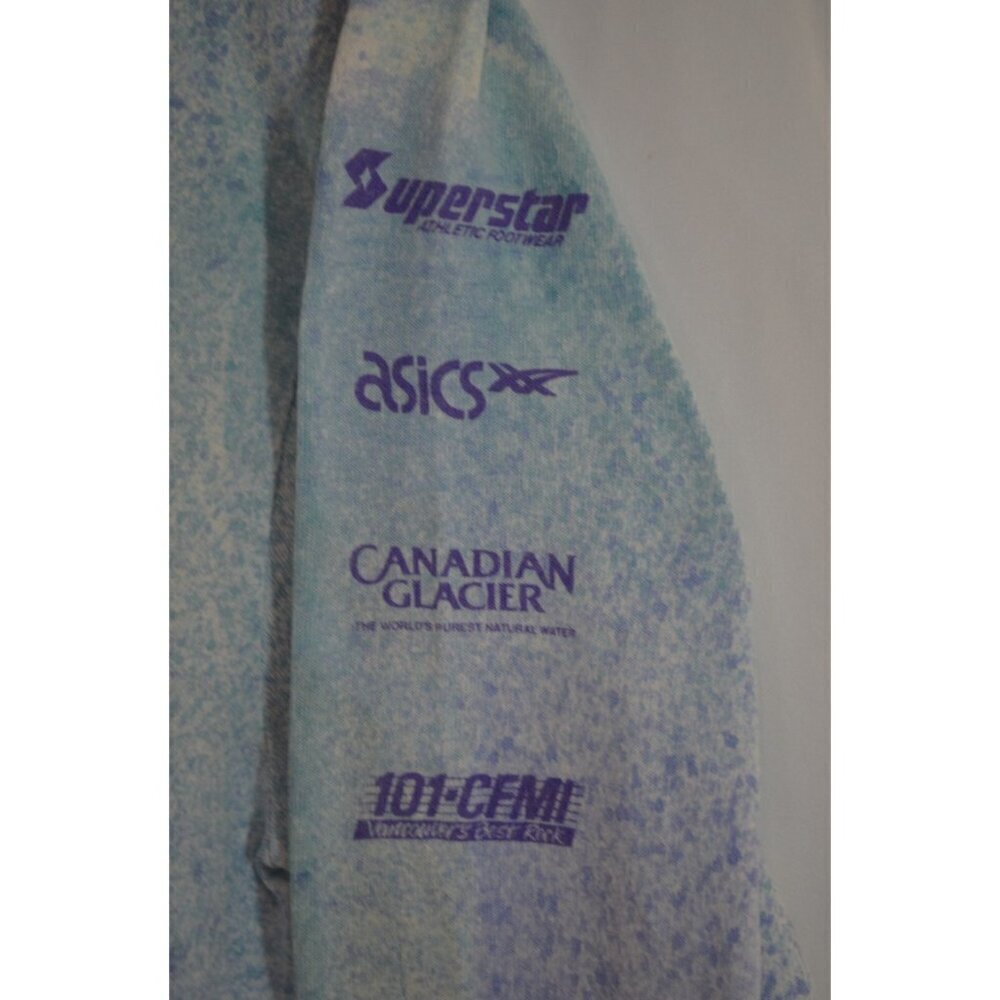 Richmond Flatland 10K Race 1991 Medium Fruit of Loom Shirt Splatter Print Vtg - Picture 4 of 12